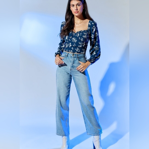 NWT Kenzie Floral Corset Blouse sweetheart neck - Picture 5 of 15